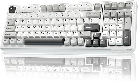 AULA F99 Wireless Mechanical Keyboard,Tri-Mode BT5.0/2.4GHz/USB-C Hot Swappable Custom Keyboard,Pre-lubed Linear Switches,RGB Backlit Computer Gaming Keyboards for PC/Tablet/PS/Xbox